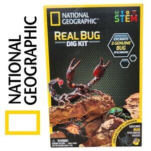 NEW NATIONAL GEOGRAPHIC REAL BUG DIG KIT Science Kit INSECTS STEM Spider Beetle
